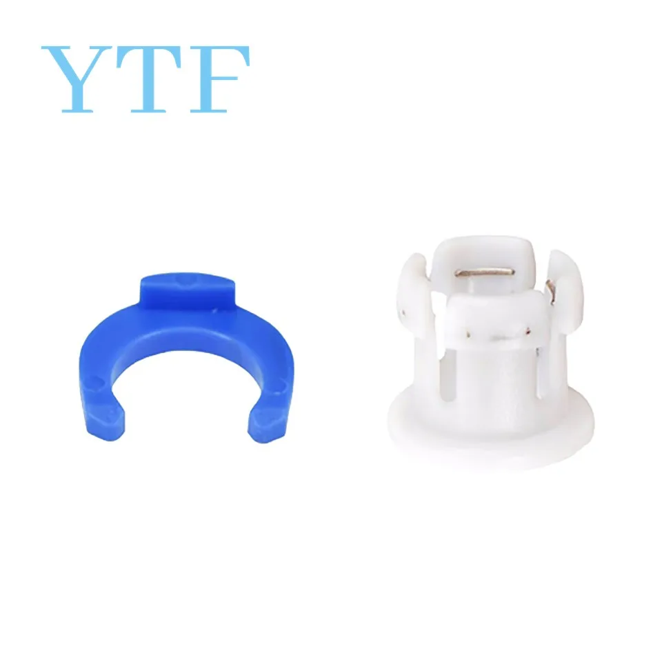 10 sets Pneumatic Connectors White Bowden Tube Clamp Blue Pipe Horse Clip Fixed 6mm 3D Printer Parts Shoe Coupling Collet Part