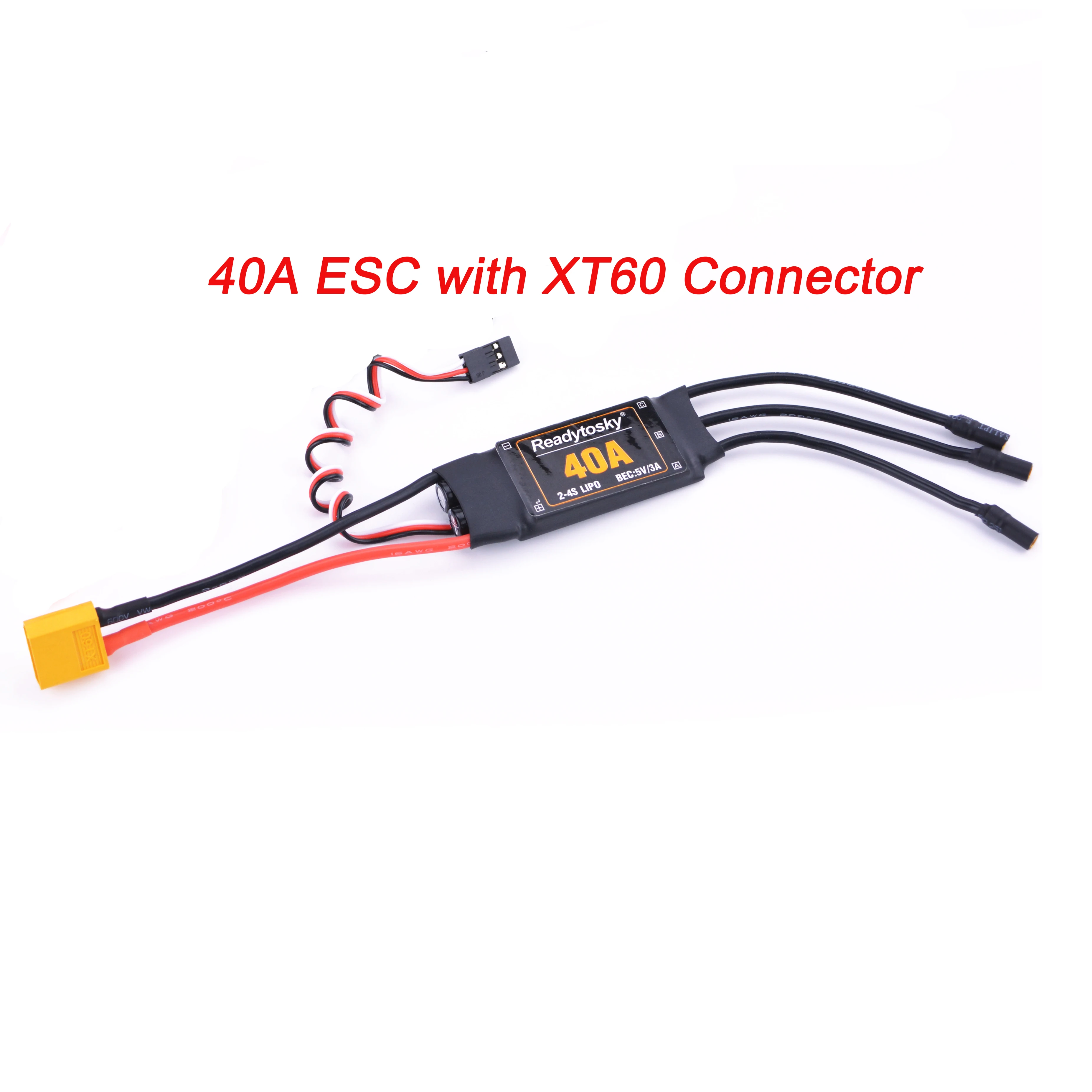 Readytosky 40A 2-4S ESC Speed Controller With UBEC 5V 3A For RC FPV Quadcopter RC Airplanes Helicopter Fixed Wing F450 S500 F550