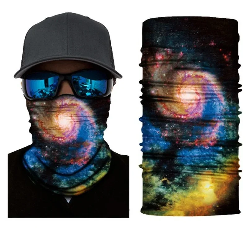 Starry Sky Series Printed Aurora Cross-border Sports Turban Headband Multi-functional Sunscreen Scarf