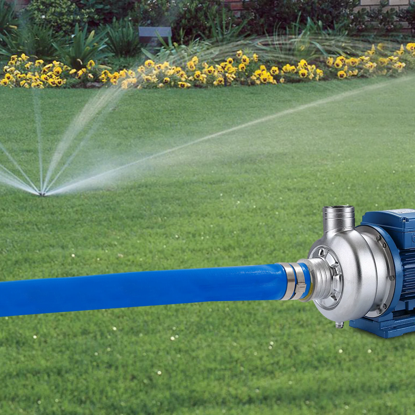 Blue Water Discharge Hose for Industrial Use