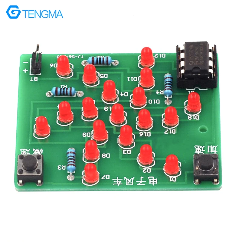 Elektrische Windmühle Single-Chip-Computer Spaß machen LED-Rotations lampe Leiterplatte Schweißen Übung DIY-Kit