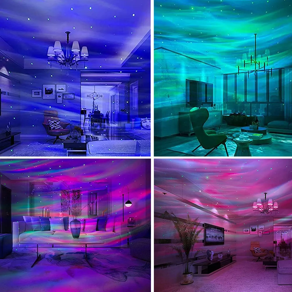 14 Farben LED Galaxie Projektor Bluetooth Musik Lautsprecher Aurora Projektions lampe Fernbedienung Schlafzimmer Nachtlicht Baby Schlaf lampe