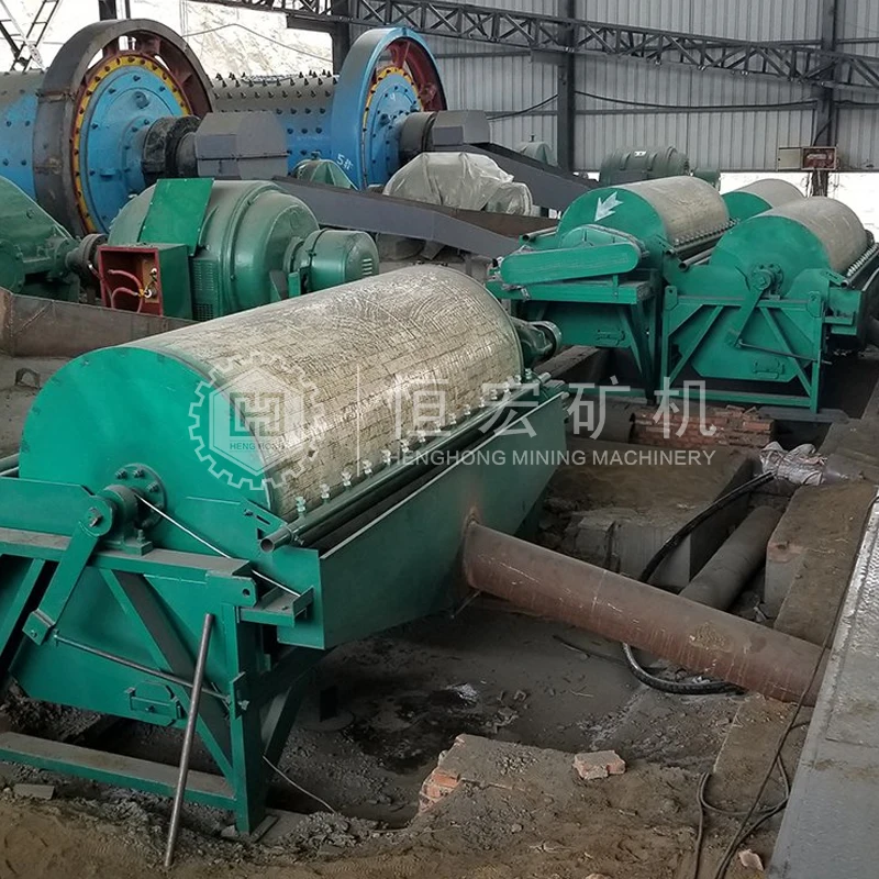 습식 드럼 자석 분리기 황철석 선광 자석 기계 비금속 광석 영구 자석 철 제거 장비