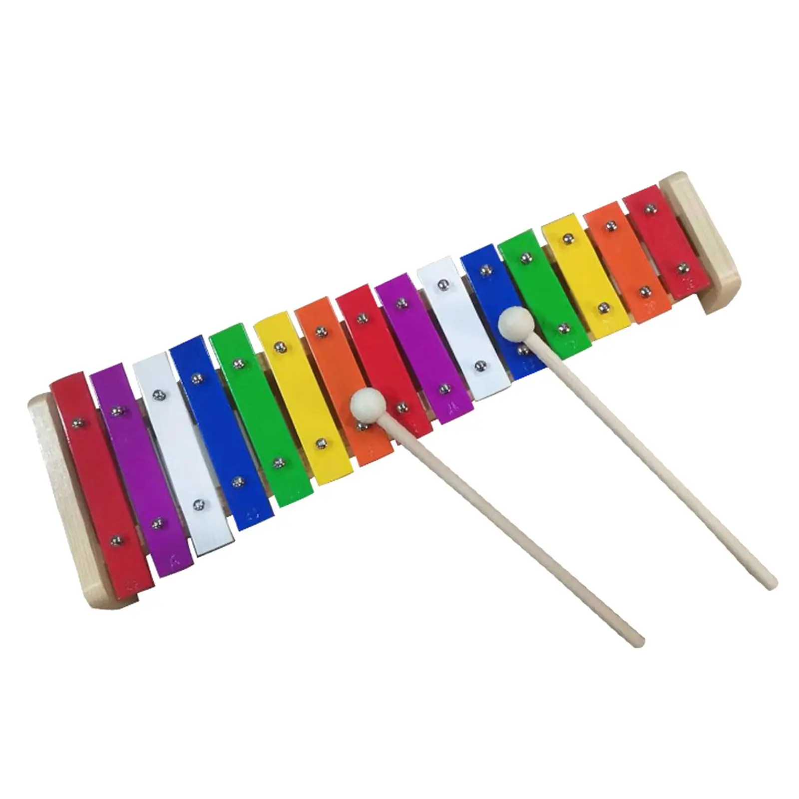 15 Scale Xylophone Bell Professional with Mallets Hand Percussion Kids Xylophone Educational Music Toy for Players