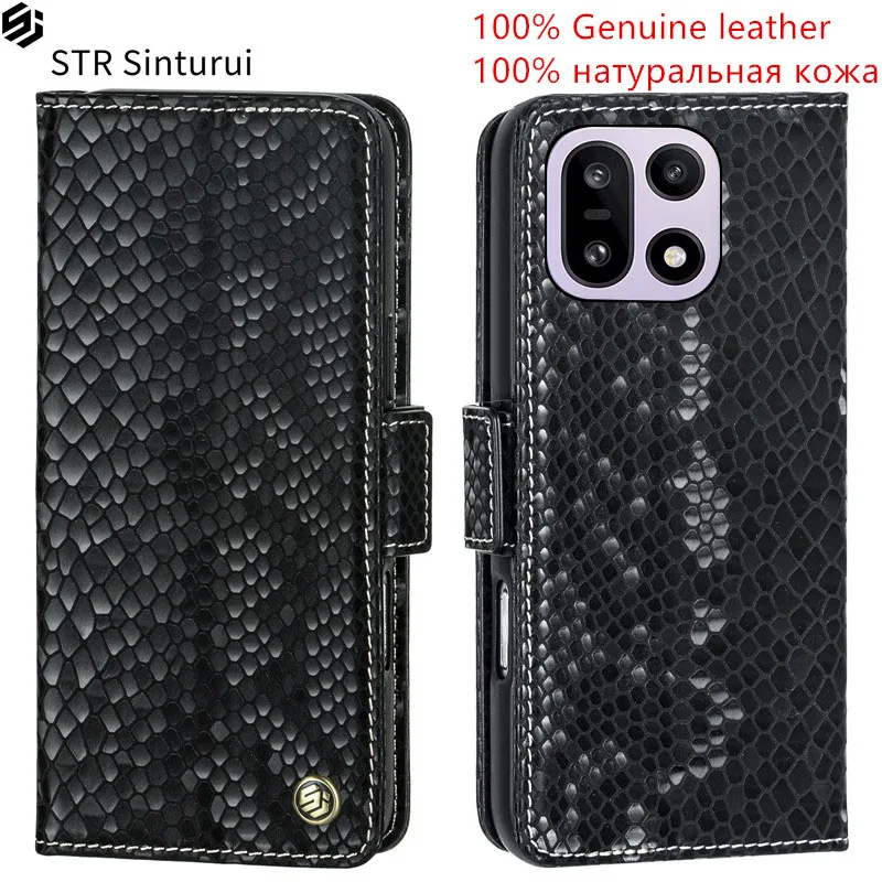 

STR 100% Genuine relief pattern leather card Slot Wallet Cover For OnePlus 15 15R 13R 13 12R 12 Flip phone Fall prevention Case