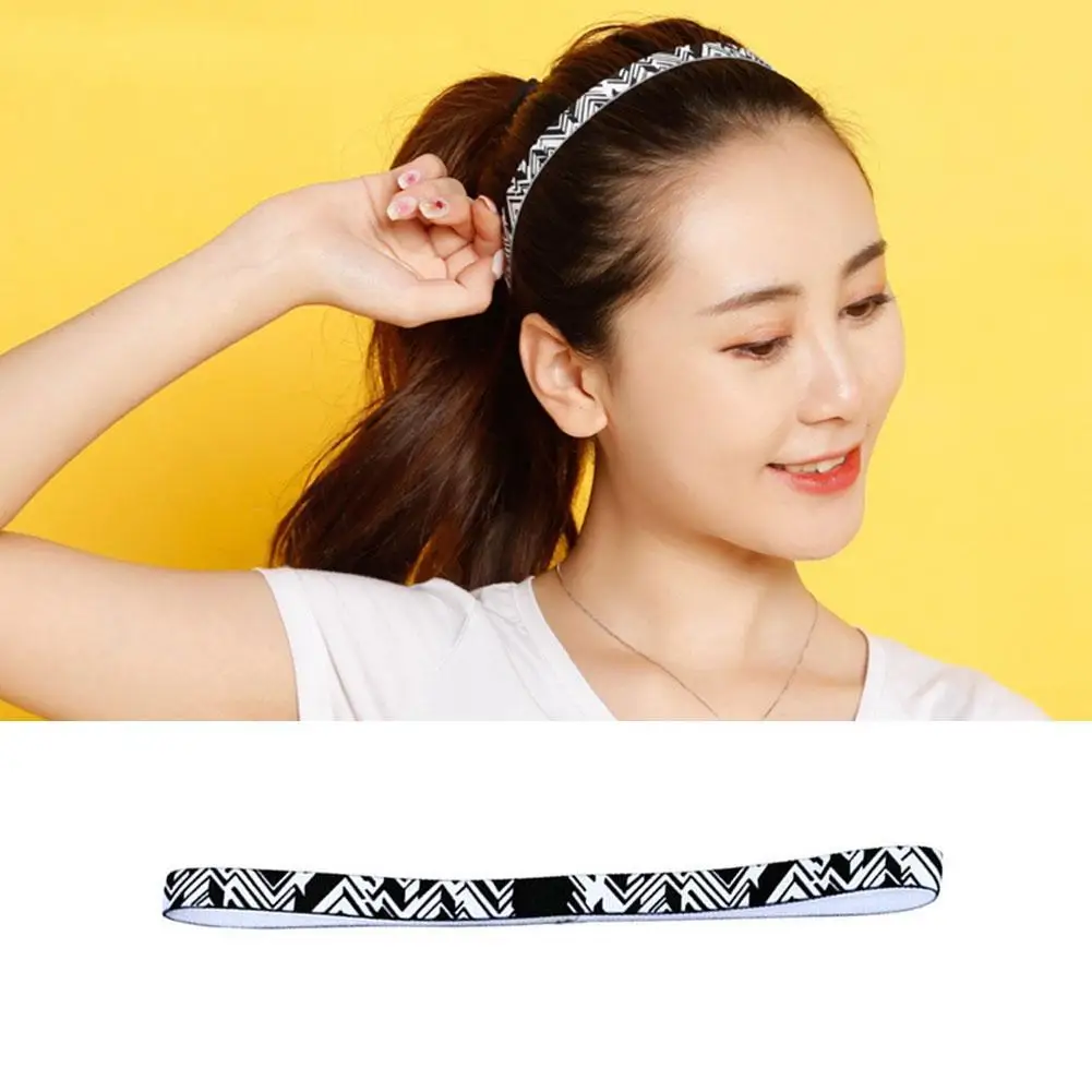 Unisex Sport Haarband rutschfeste Silikon Streifen Schweißführung elastische Stirnbänder Schweißband Yoga Laufen Fitness Haarschmuck – Detail 18