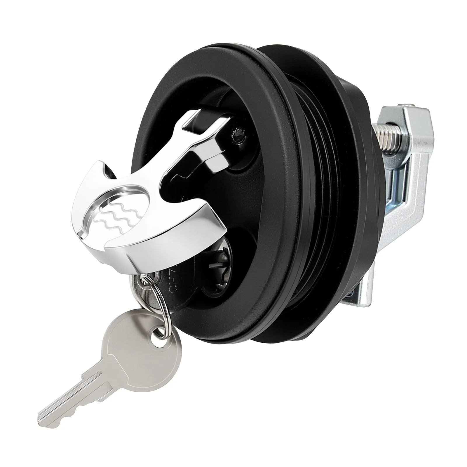 Picture 7: 1 PCS 2 PCS Deck Lock with Key Marine Latch Door Cabinet Lock Flush Pull Latch Accessories Locker Hatch for RV Yacht Boat Truck