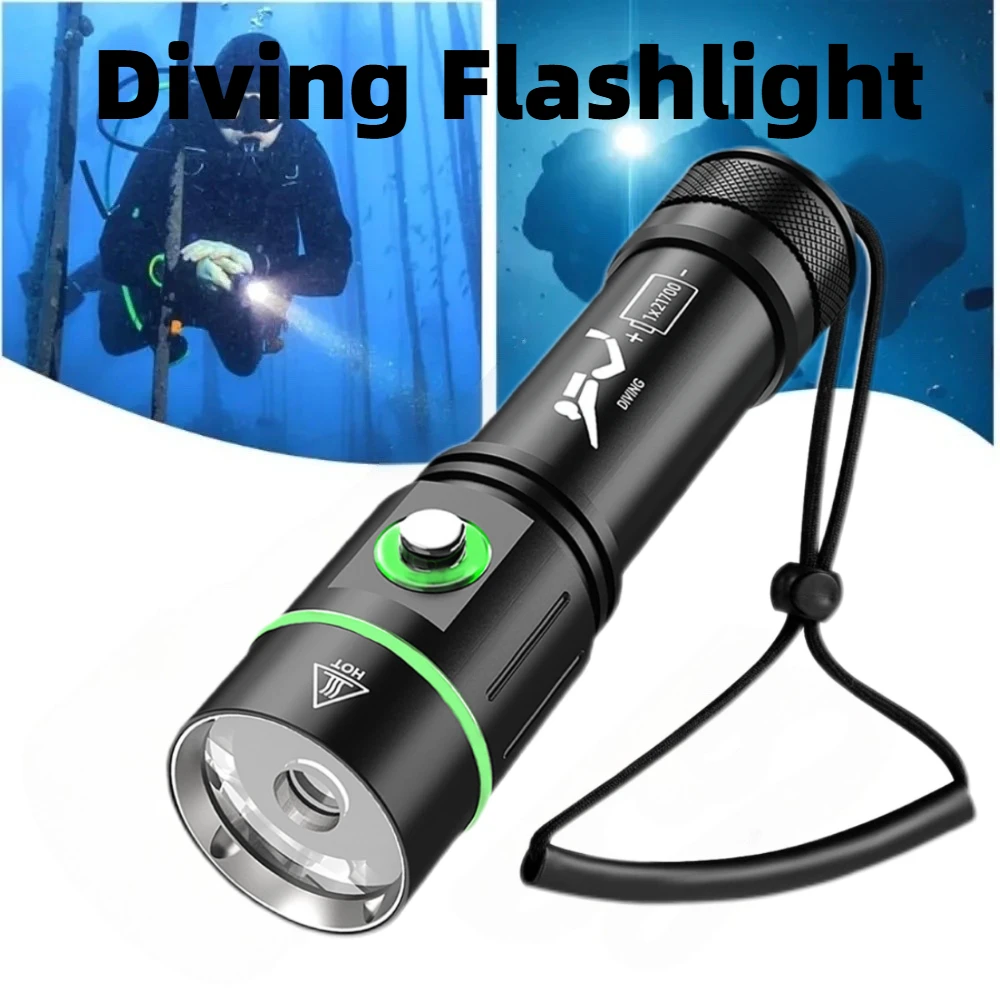 

30W High Brightness Professional Diving Flashlight Compact and Portable Rechargeable Underwater Fill Light for Night Diving