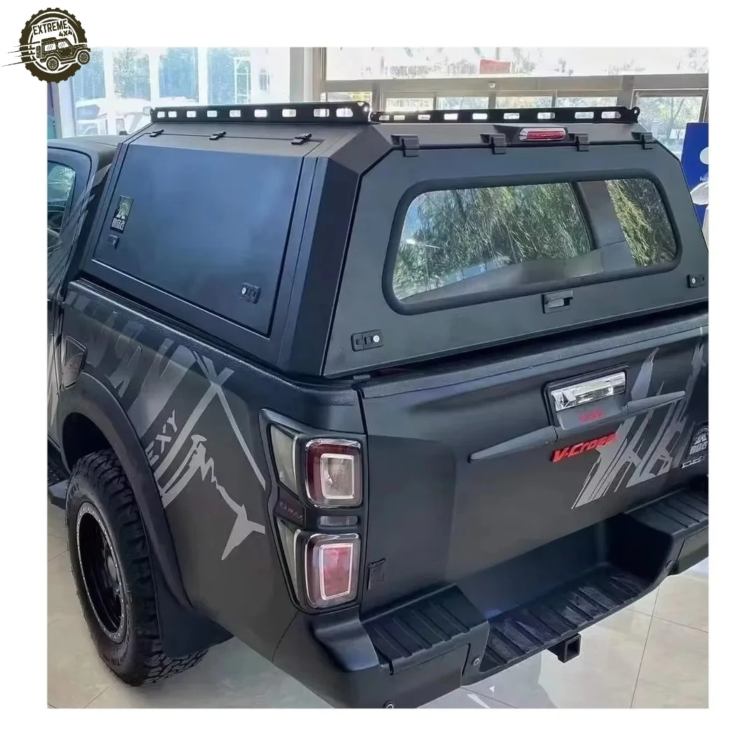 EXTREME ISUZU DMAX Chevy Colorado Aluminum Black Cover Pickup Truck Canopy Hard Shape Hardtop with Locking & Waterproof Function
