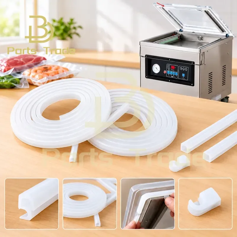 1m Silicone Rubber Sealing Strip for Single Chamber Vacuum Packaging Machine Upper Cover Seal Parts Replacement Accessory