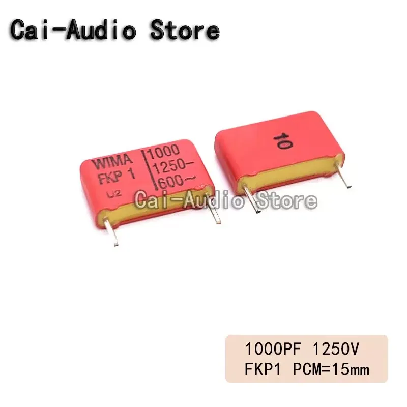 Wma-ger多くのフィルムコンデンサ、fkp1、新品、1250v、1000pf、1250v、102 0.001uf、1250v1000pf、102、15mm、15mm、2個、5個10個入りロット