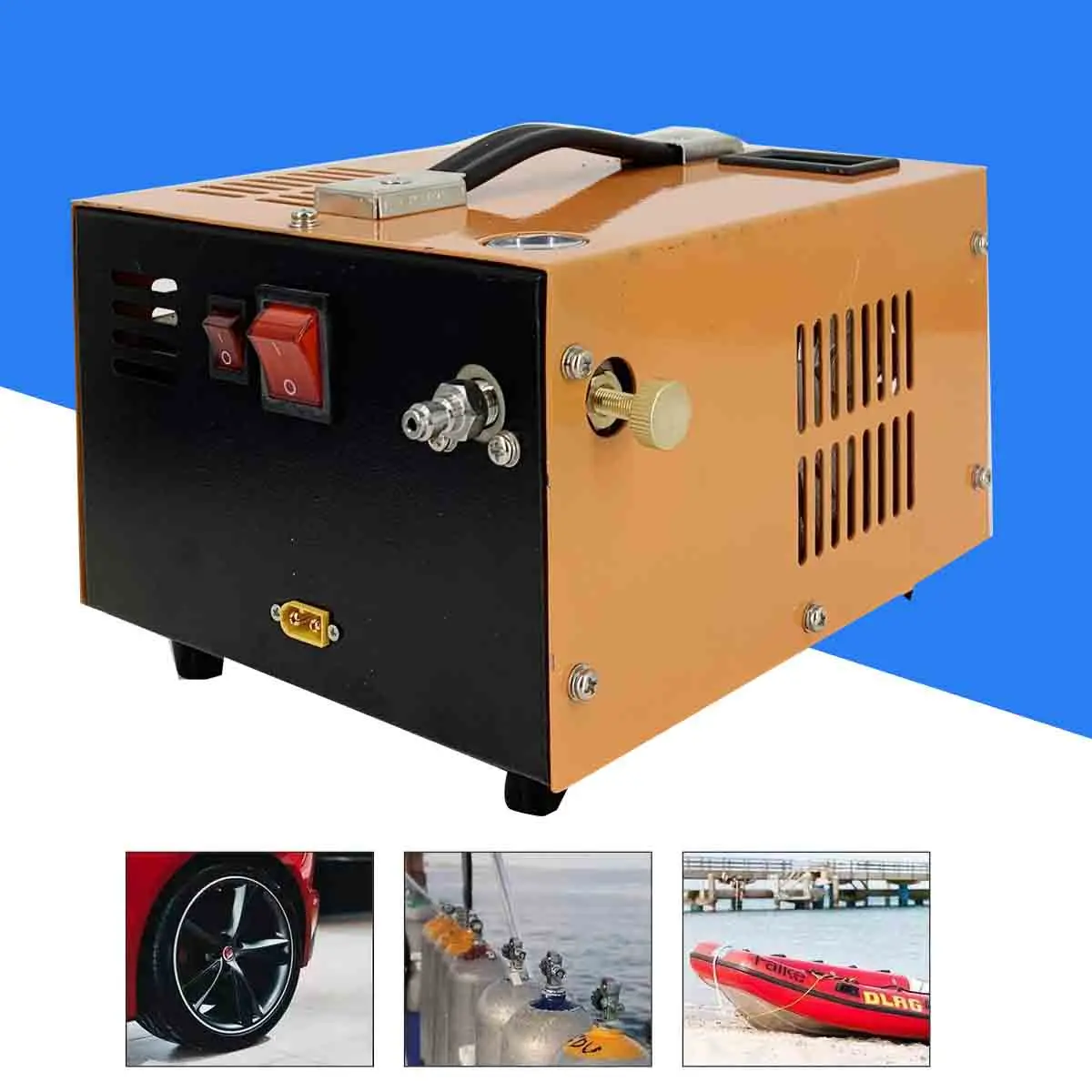 4500Psi 300Bar ปั๊มแรงดันสูงหม้อแปลง DC12V คอมเพรสเซอร์ PCP/AC 110V 30MPa เครื่องเติมลมปืนไรเฟิลนิวเมติก