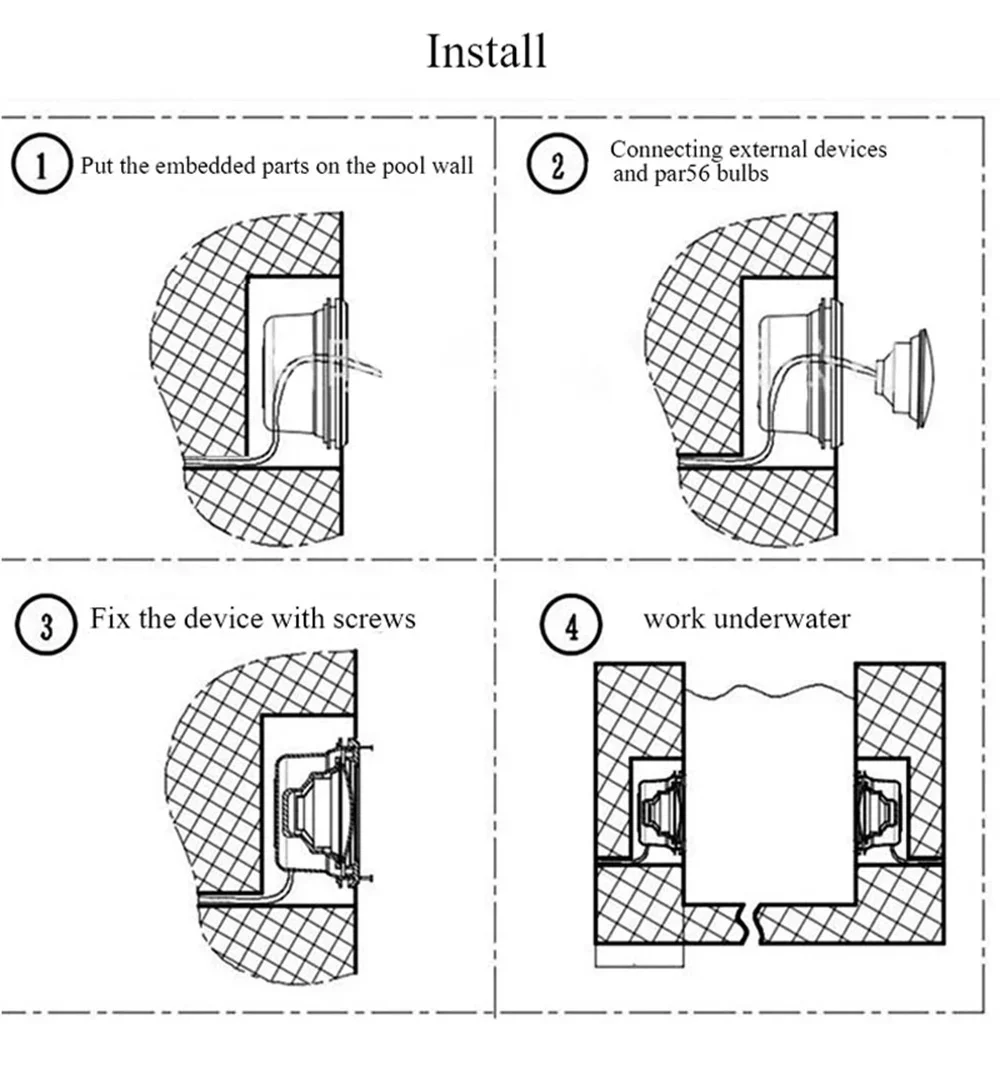 18W 25W RGB Underwater Lights LED Embedded Swimming Pool Lights IP68 Waterproof 12W 35W 45W Colorful Remote Control Spotlights