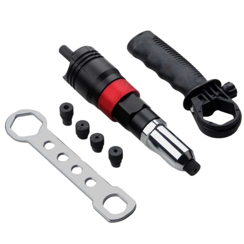 

Rivets Adapters with Handle Grip Riveter Drill Attachment for Cordless Tool