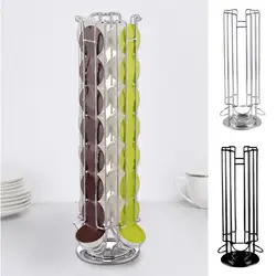 Rotatable Coffee Capsule Holder Display Compatible line Rack Nescafe Vertuo Espresso Pod Storage Organizer For Hotel Home Coffee