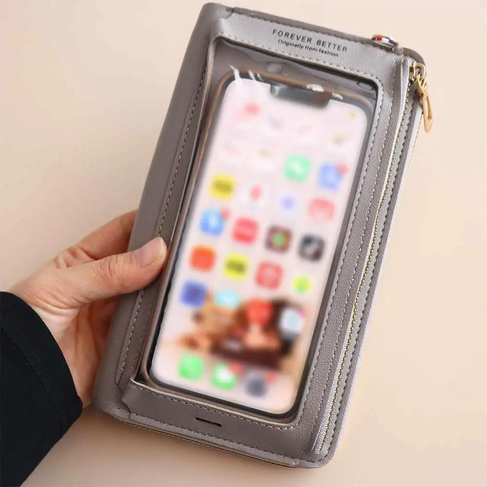 Capacity Phone Accessories Touch Screen Single Shoulder Bag Cell Phone Pocket Bag Mobile Phone Bag Card Holder Female Handbag