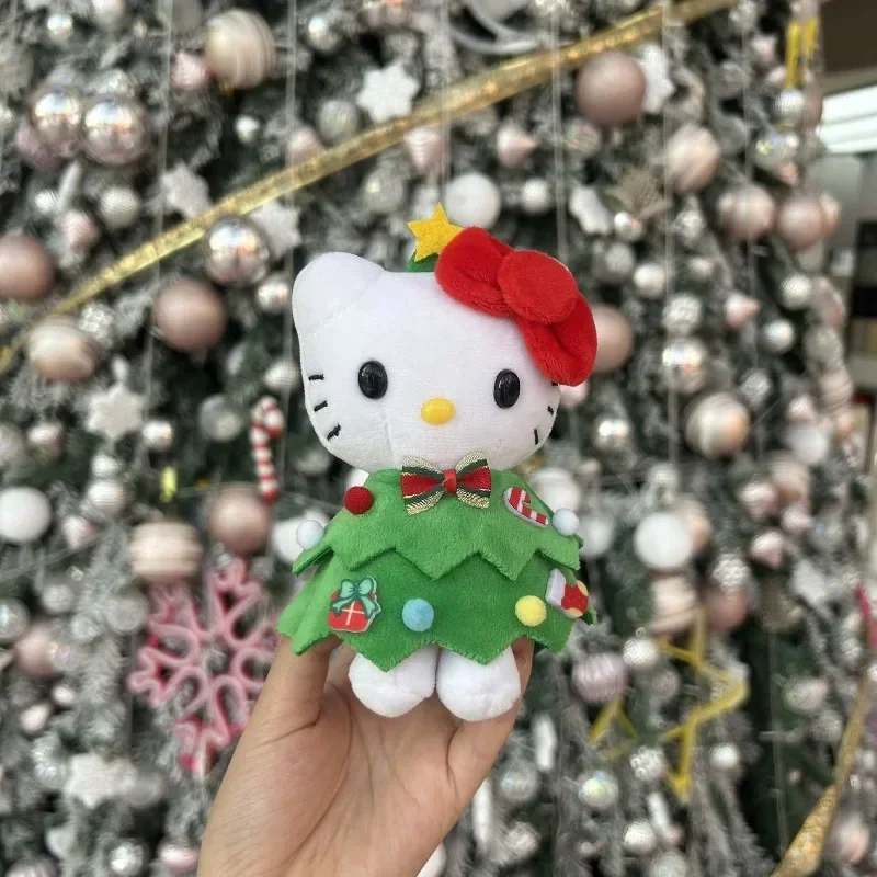 Sanrio Hello Kitty bambola di peluche cartone animato anime carino albero di Natale gonna KT gatto peluche zaino ciondolo ragazza e bambino regali di festa