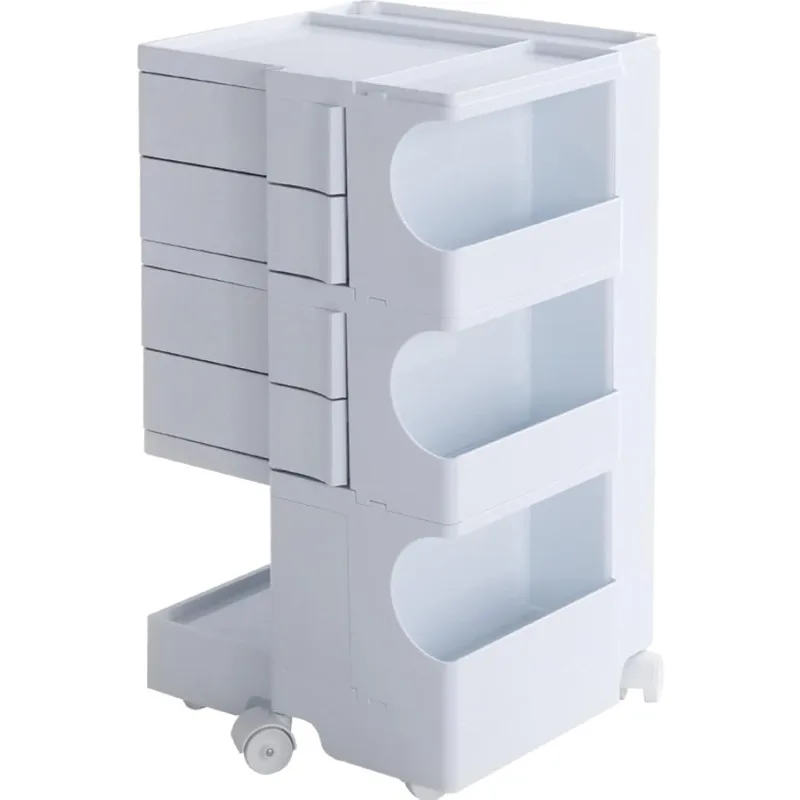 Utility storage cart storage with wheels and slide-out drawers - trolley portable organizer Salon