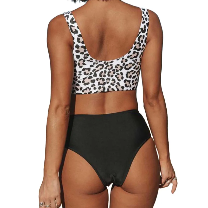 Costume da bagno bikini sexy all'ingrosso di un pezzo del costume da bagno della stampa del leopardo del costume da bagno diviso