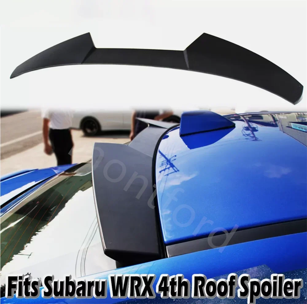 For 15-21 Subaru WRX STI High Kick V Flat  Rear Window Roof Spoiler Wing Glossy black  real carbon fiber