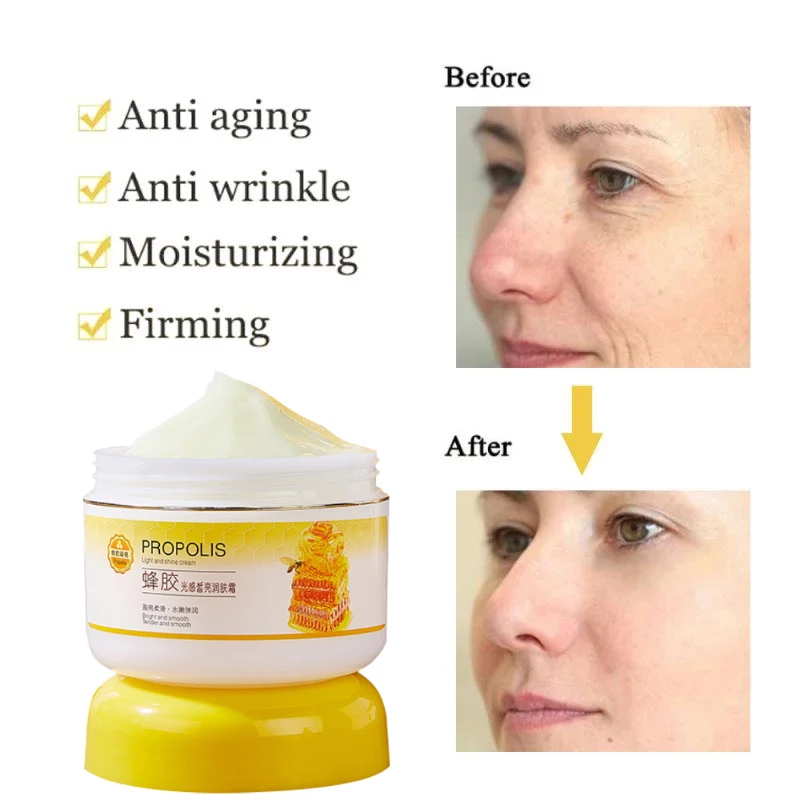Honey Compact Mild Face Cream Nourishing Moisturizing Firming Lifting Fade Fine Lines Uniform Skin Tone Skin Care 100g