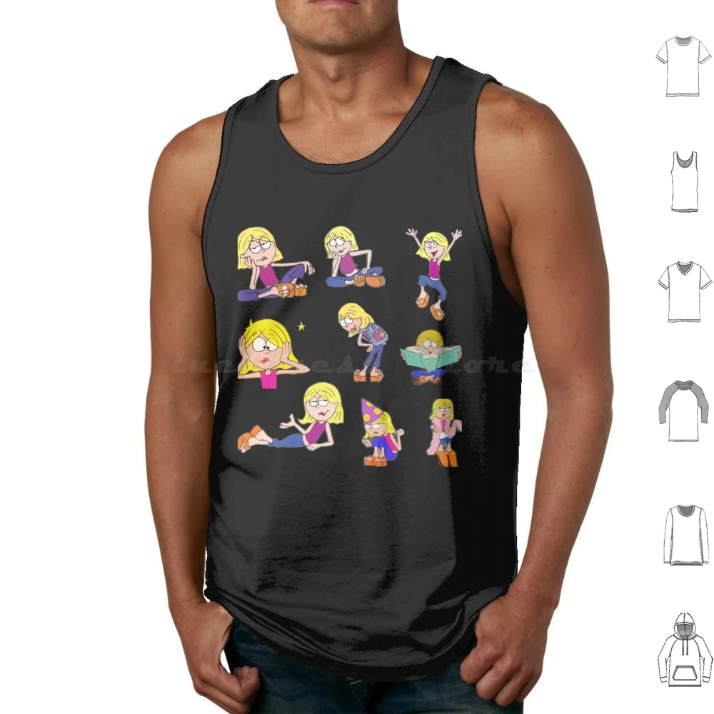 Lizzie Mcguire Cartoon Pack Tank Tops Print Cotton Lizzie Mcguire Lizzie College Mcguire Hilary Duff University 2000s