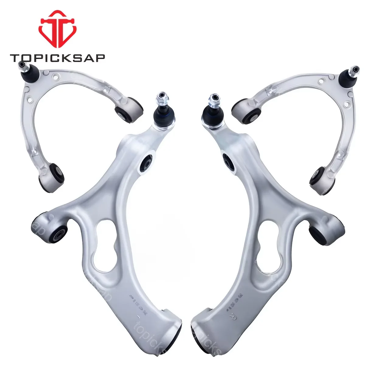 

TOPICKSAP 4Pcs Front Upper Lower Control Arm Kits for Porsche Cayenne 958 92A VW Volkswagen Touareg 7P5 2010 - 2018 7P0407151B