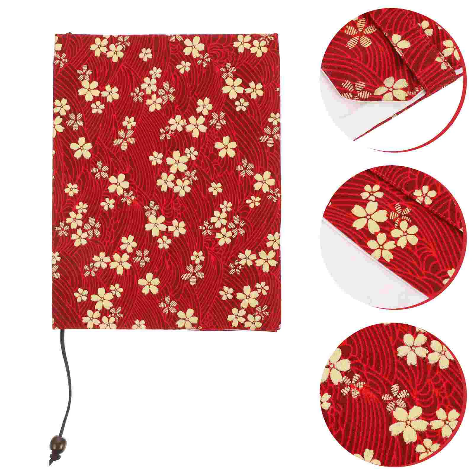 Funda de tela para libro, Protector exquisito para la escuela, flores decorativas, tela protectora de piel con estilo