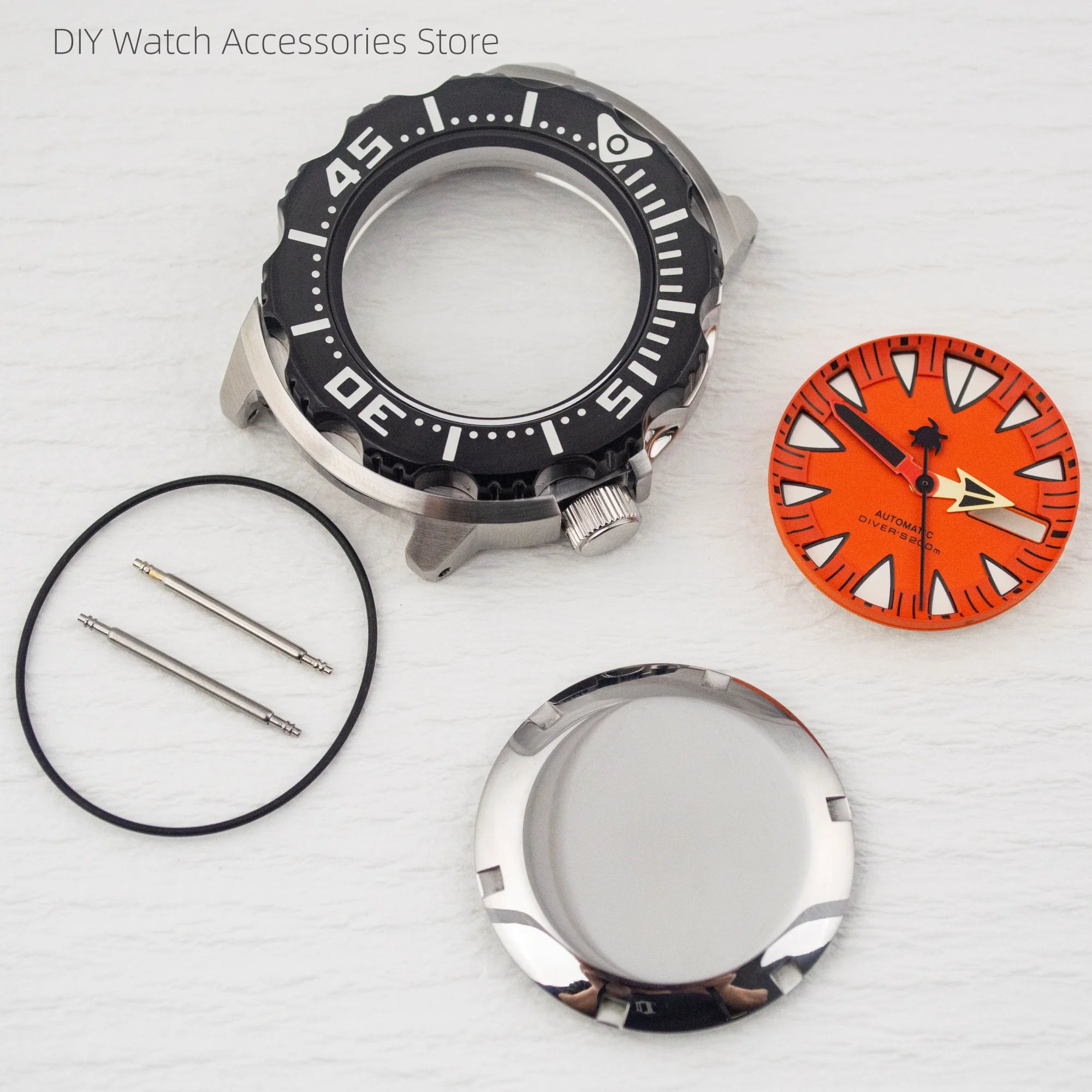 

for Monster Case Stainless Steel 20ATM Waterproof NH36 Case NH36 Dial 28.5mm Dial Hands Green Luminous for NH36A/4R Movement
