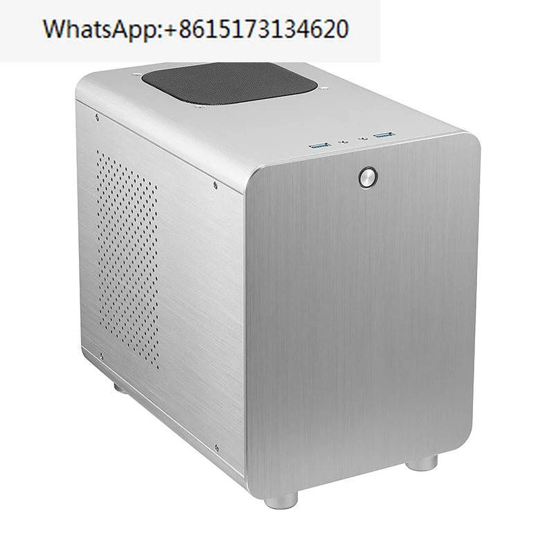 

Q1 Aluminum Desktop Chassis Mini Motherboard 17*17 Water-cooled Game Chassis Glass Side Transparent Power Supply