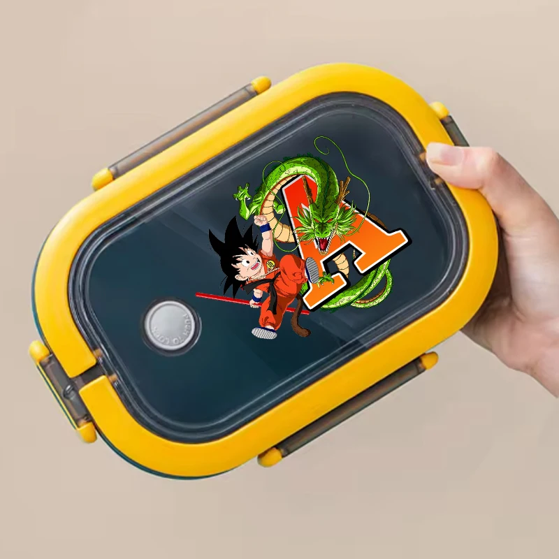 

New Dragon Ball Lunch Box Boy Girl Cartoon Anime 26 Letter Lunch Case Double Layered Large Capacity Leak Proof Bento Boxes Gift