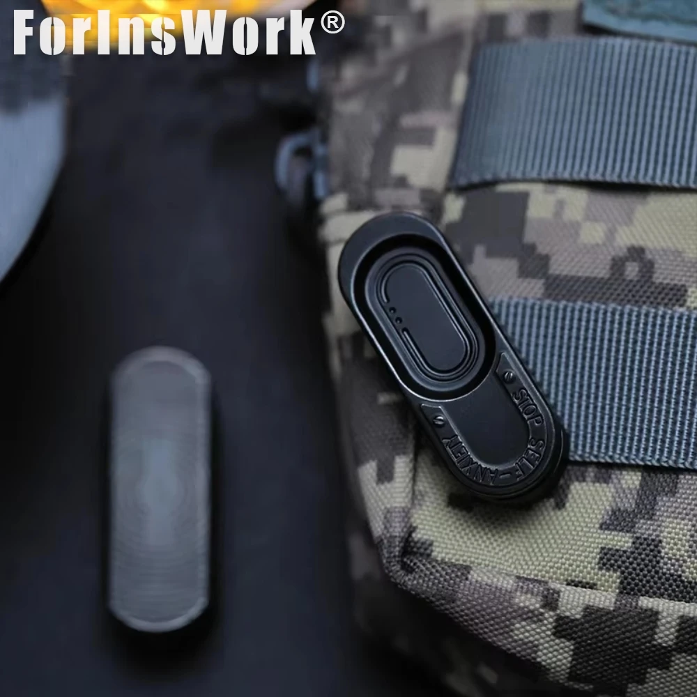 KAiS RUYIS EDC Fidget Slider S.S Stone Wash Dense  Fidget Slider Stress Relief Toy Office Desk Gadgets