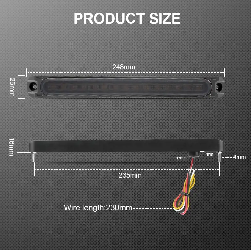 30Led الفرامل الذيل ضوء بدوره مصباح إشارة DRL الأحمر الأصفر تتدفق وقف فلاش مصباح لسيارة دراجة نارية شاحنة مقطورة ATV SUV 12 فولت 24 فولت