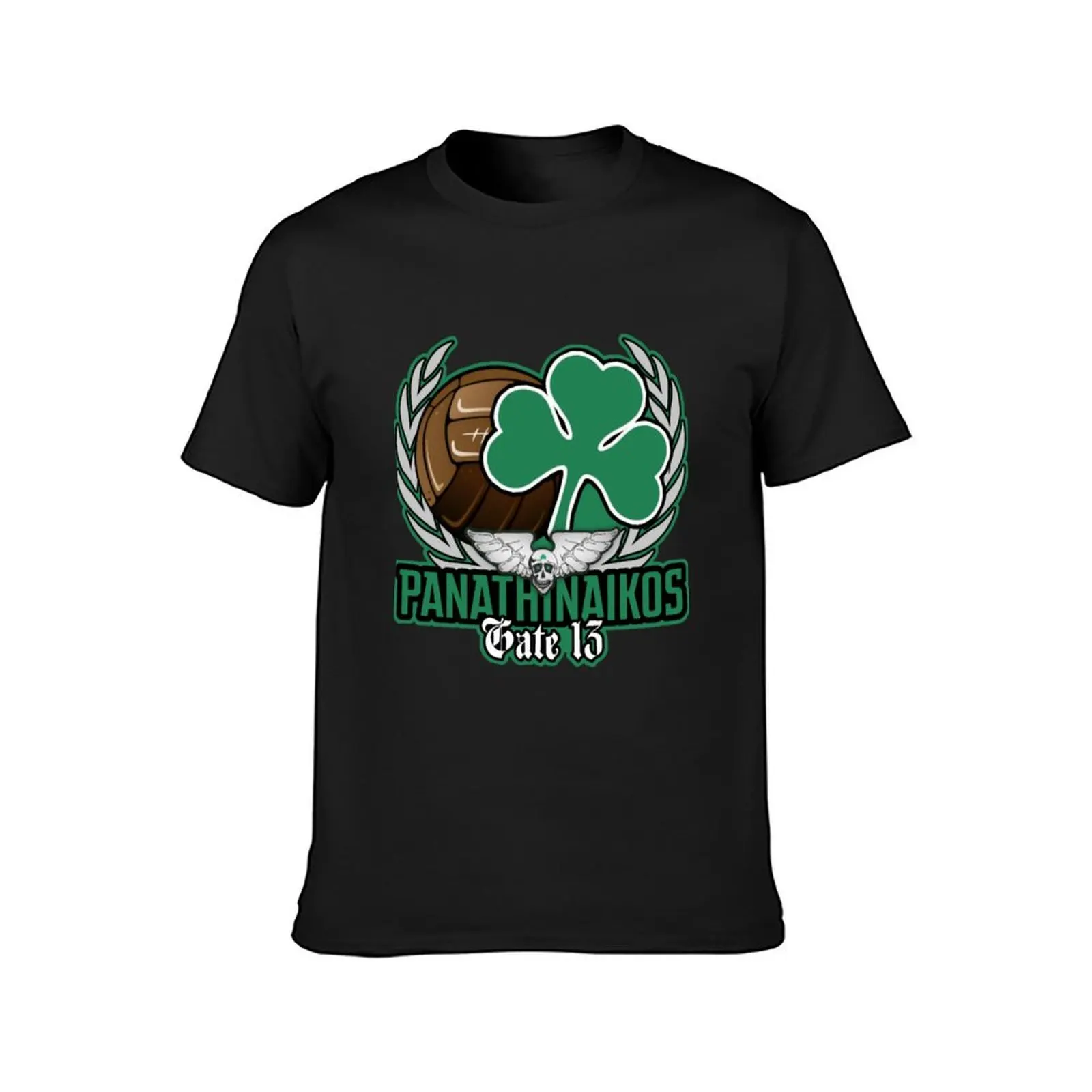 Panathinaikos Gate 13 1 T-Shirt summer top blacks quick-drying Men's cotton t-shirt