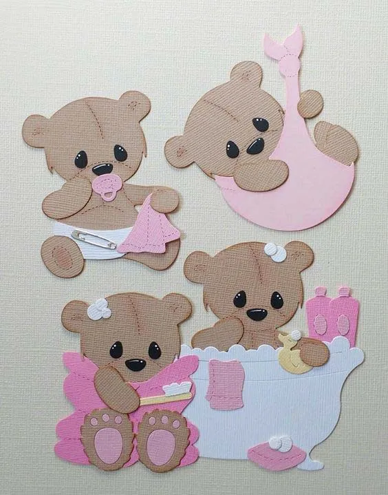 Cartoon  bear baby  cutting die set   Stencils for DIY Scrapbooking photo album Decorative DIY Paper Cards