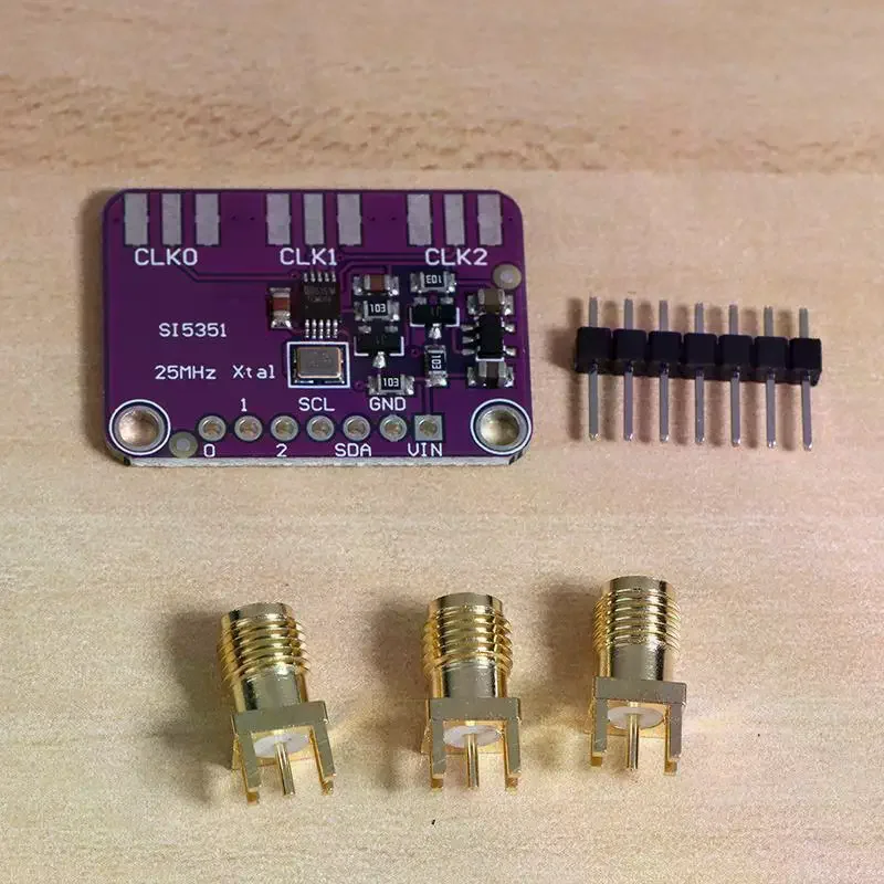 Generador de Señales Si5351A de CC 3V-5V, Reloj de 8KHz-160MHz, Módulo de Placa de Expansión con Generador de Reloj Si5351 I2C