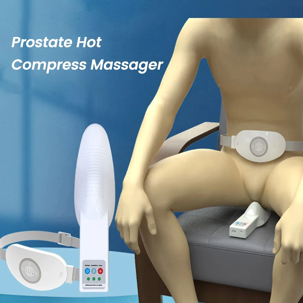 Male Prostate Rehabilitation Red Light Infrared Therapy Device Prostatic Hyperplasia Hot Compress Massager