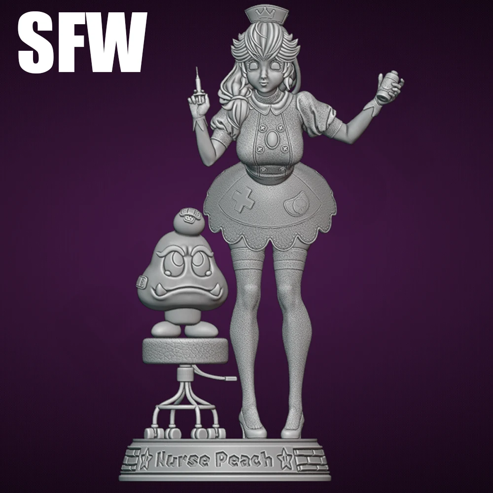 

1:24 Officer Rhu Sexy Nurse Peach NSFW 3d Print Resin Toy Kit Gk Unpainted Figurine Diy Unassembled Statue Figures Model Toys