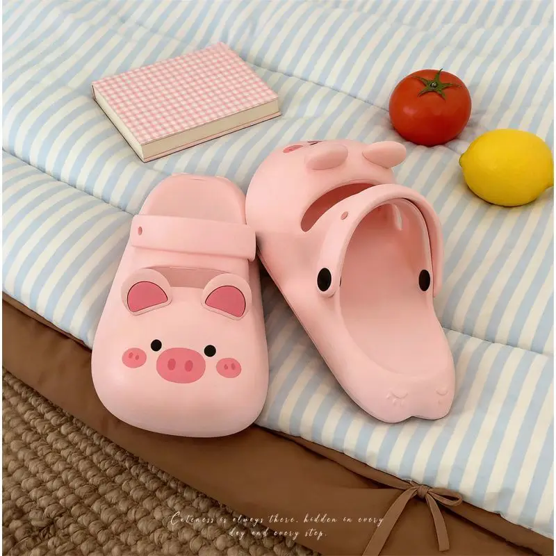 Cute Animal Pig Shoes for Women 2026 Newest Indoor Outdoor Beach Clogs Fashion Closed Toe Piggy Sandals image 6