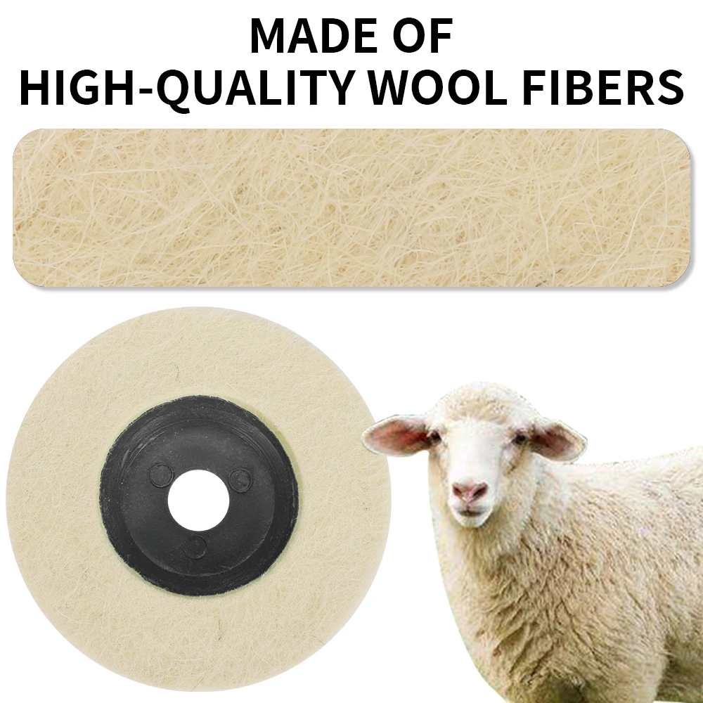 4 zoll Wolle Polieren Rad Polieren Pad Winkel Grinder Polieren Disc Polierer Pad Schleif Werkzeug für Metall Marmor Glas Keramik