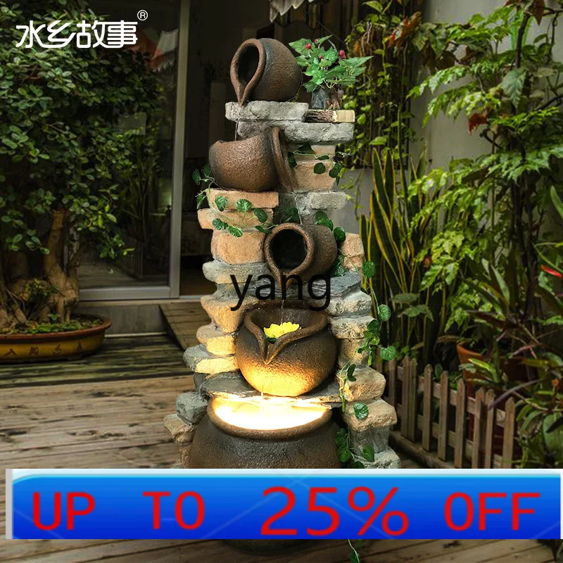 

Фонтан-кашпо LTT с циркулирующей водой, керамический, для ландшафтного дизайна двора и улицы