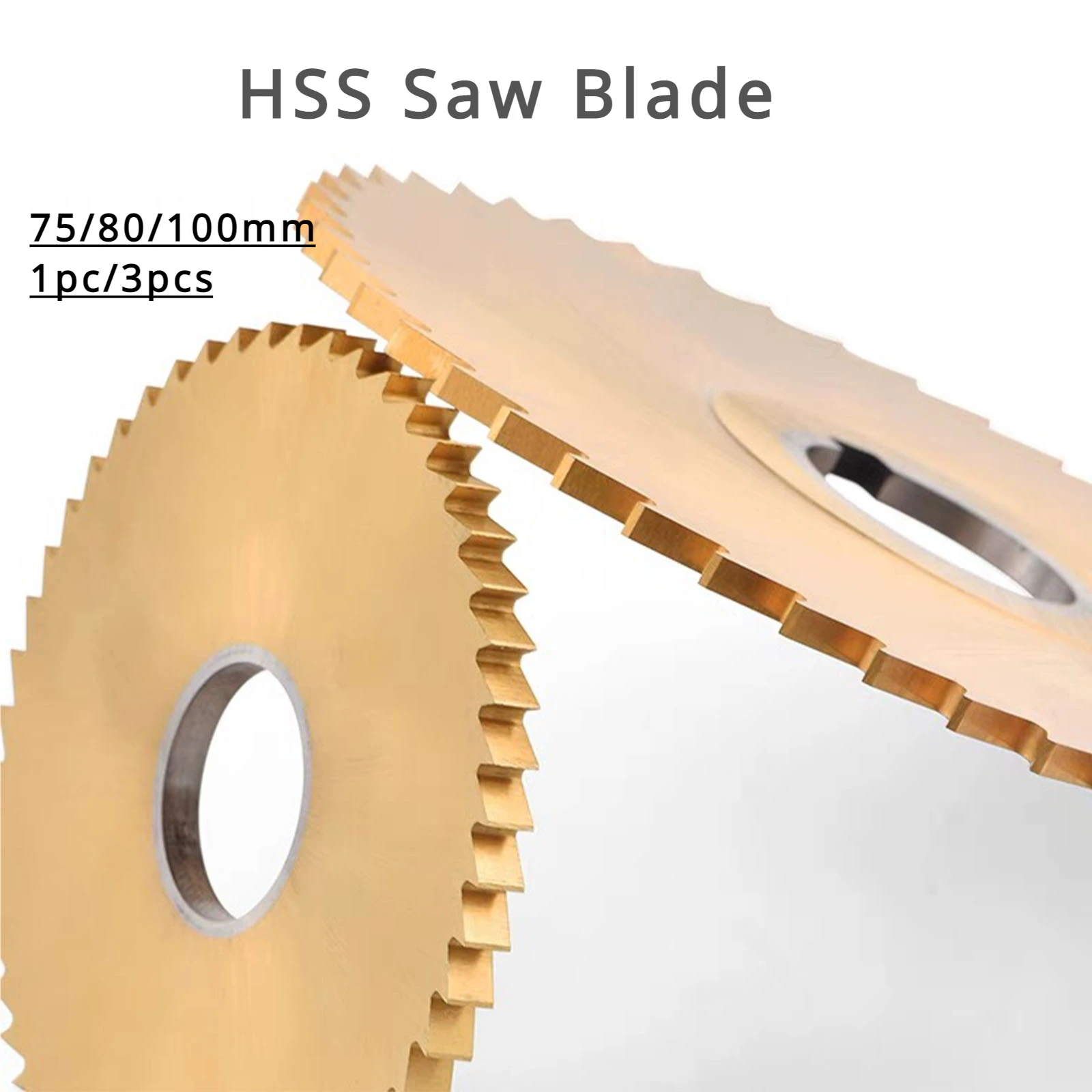 

75/80/100mm 1/3pcs HSS Circular Saw Blade Ti-Coated Disc Slitting Slotting Wood Plastic Metal Stainless Steel Dremel Rotary Tool