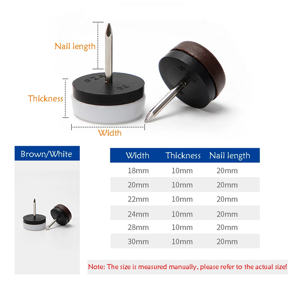 4-100 unidades de almohadillas deslizantes  plástico  16-30 mm para patas  sillas y mesas, protectores  suelo  madera,
