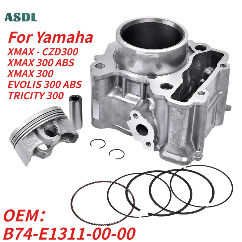 70mm X-MAX300 for Yamaha Scooter XMAX CZD300 TRICITY 300 EVOLIS 300 XMAX 300 Motorcycle Air Cylinder Kits Bore B74-E1311-00-00