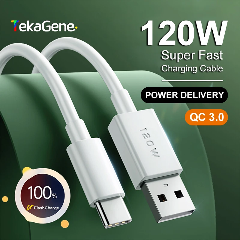 

PD 120W Super Fast Charging Cable QC 3.0 Quick Charger Data Cord For Vivo iQOO 13 12 11 Neo 10 9 8 Pro Z 10 9 8 7 Huawei Xiaomi