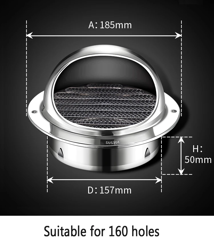 Variant: 304 steel 160mm