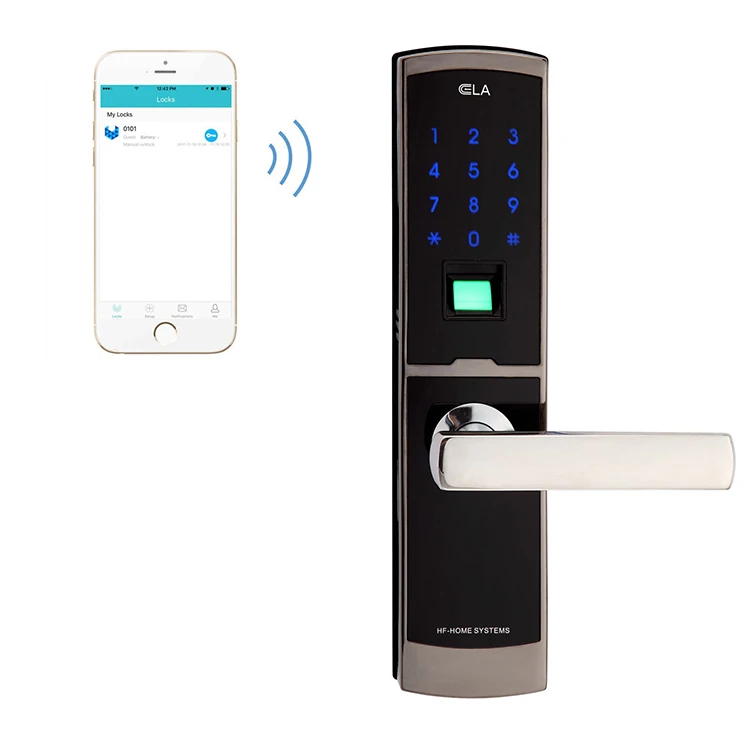 

Wireless APP Smart Controlled Electronic Fingerprint Door Lock for Home and Apartments