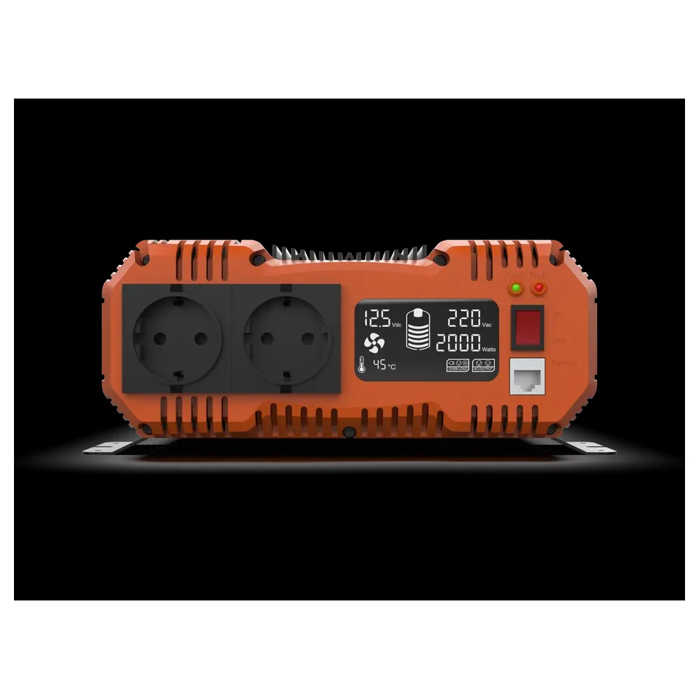 Imagem -05 - Inversor de Onda Senoidal Pura Display Lcd Terminais Hardwired Conversor ac para Casa rv Caminhão 12v 24v a 110v 2500w 12v dc a 120v