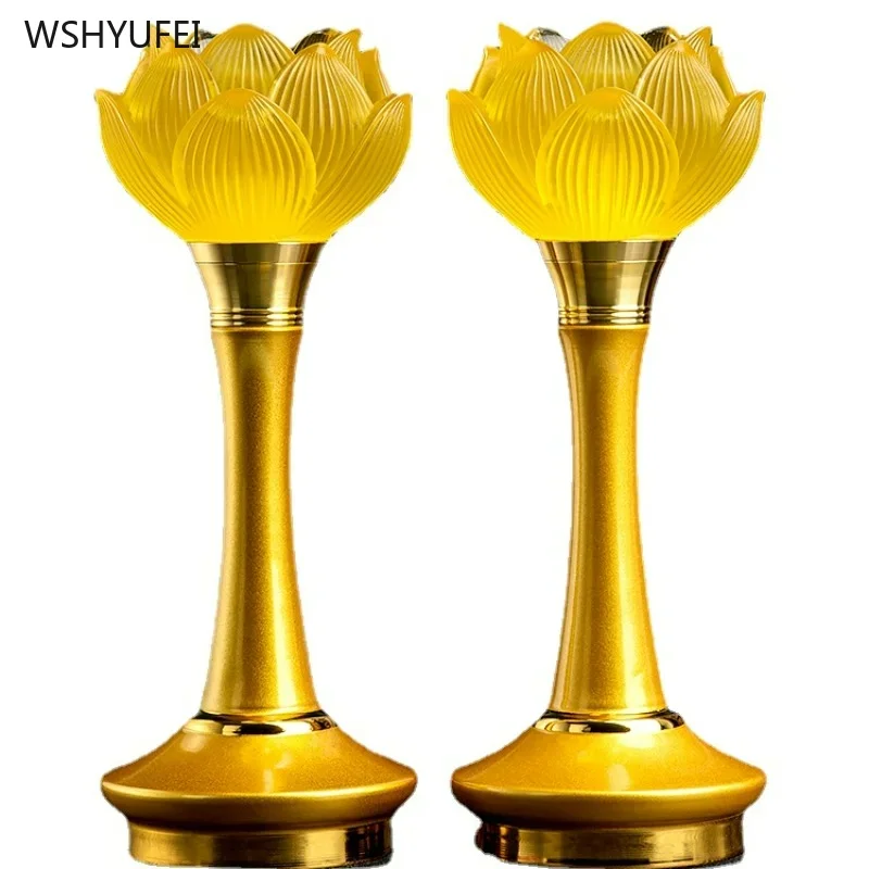 

2pcs Lotus Buddhist Utensils for Household Use, Buddha Hall for Prayer Decoration Feng Shui Buddhism Decoration