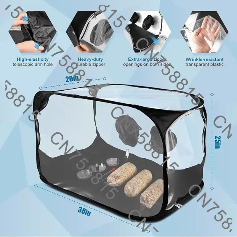 for Grow Bags, Growers, and Home，38x20x25 Inch Large Still Air Box Mushroom Grow Tent Air Workstation Horticulture Supplie